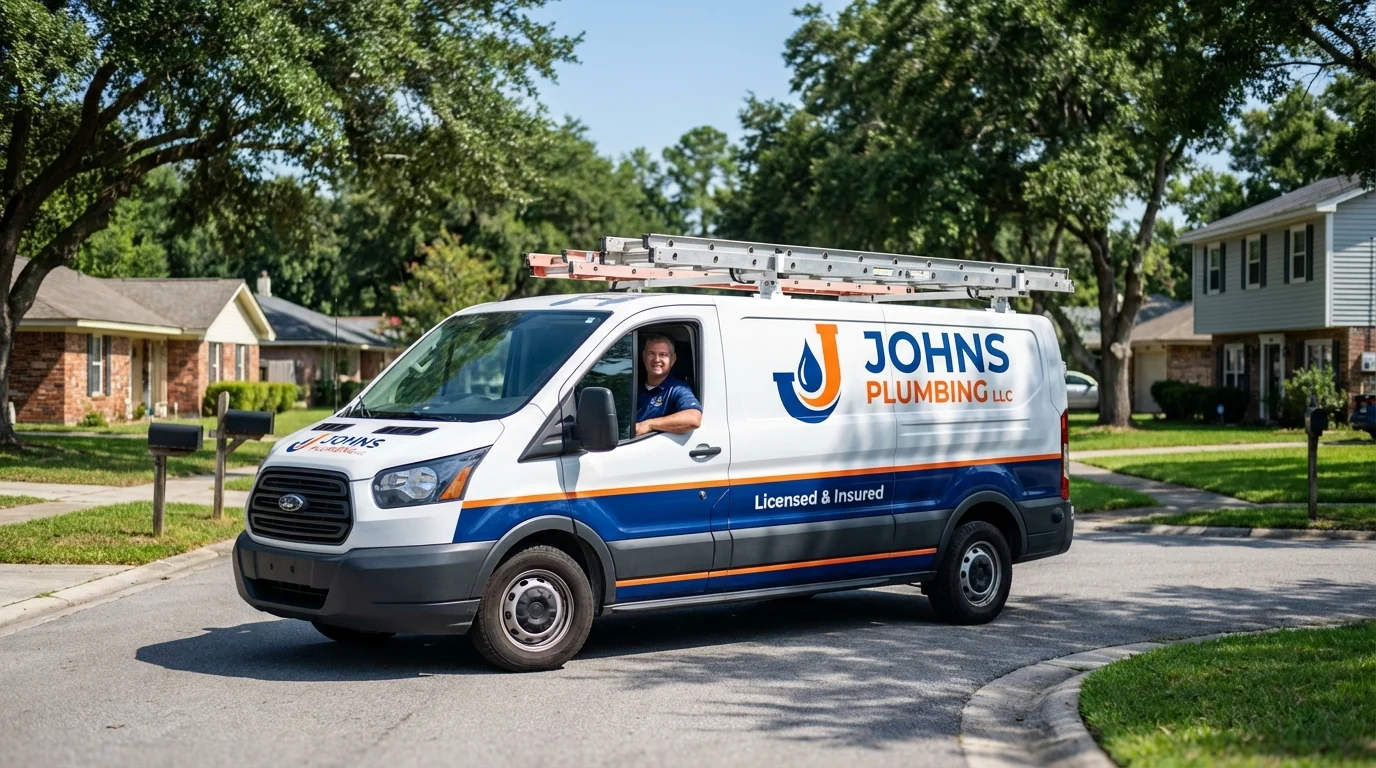 Johns Plumbing LLC service van in Tipp City, OH